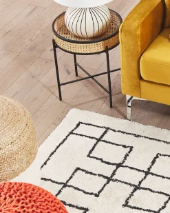 Gulvtæppe TURHAL Beige 160 x 230 cm Bomuld