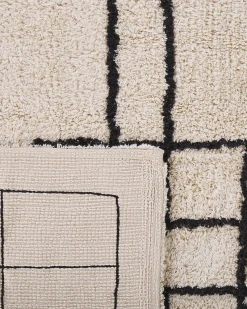 Gulvtæppe TURHAL Beige 160 x 230 cm Bomuld