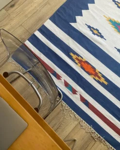 Gulvtæppe VARSER Multifarvet 80 x 300 cm Bomuld Kelim