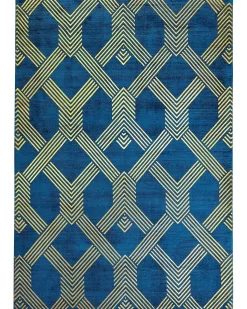 Gulvtæppe VEKSE Blå 160 x 230 cm Viskose