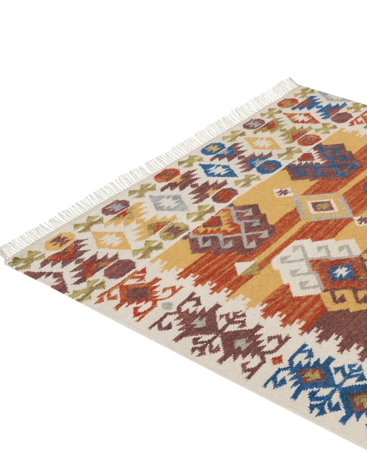 Gulvtæppe VOSKETAP Multifarvet 160 x 230 cm Uld Kelim