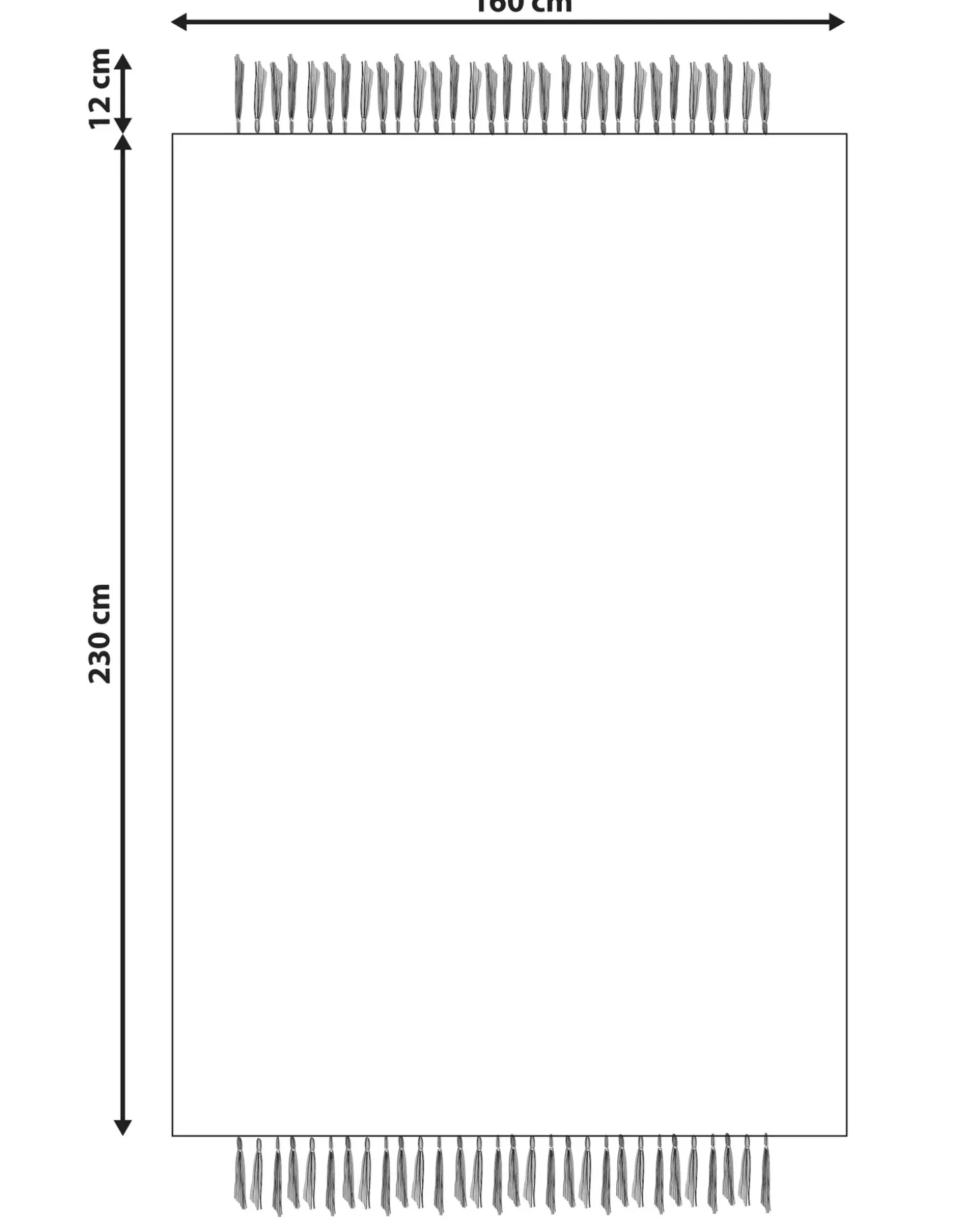 Gulvtæppe YELMEZ Beige 160 x 230 cm Jute