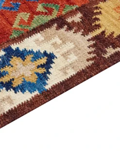 Gulvtæppe ZOVUNI Multifarvet 160 x 230 cm Uld Kelim
