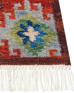 Gulvtæppe ZOVUNI Multifarvet 160 x 230 cm Uld Kelim