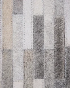 Gulvtæppe AHILLI Grå 160 x 230 cm Ægte læder