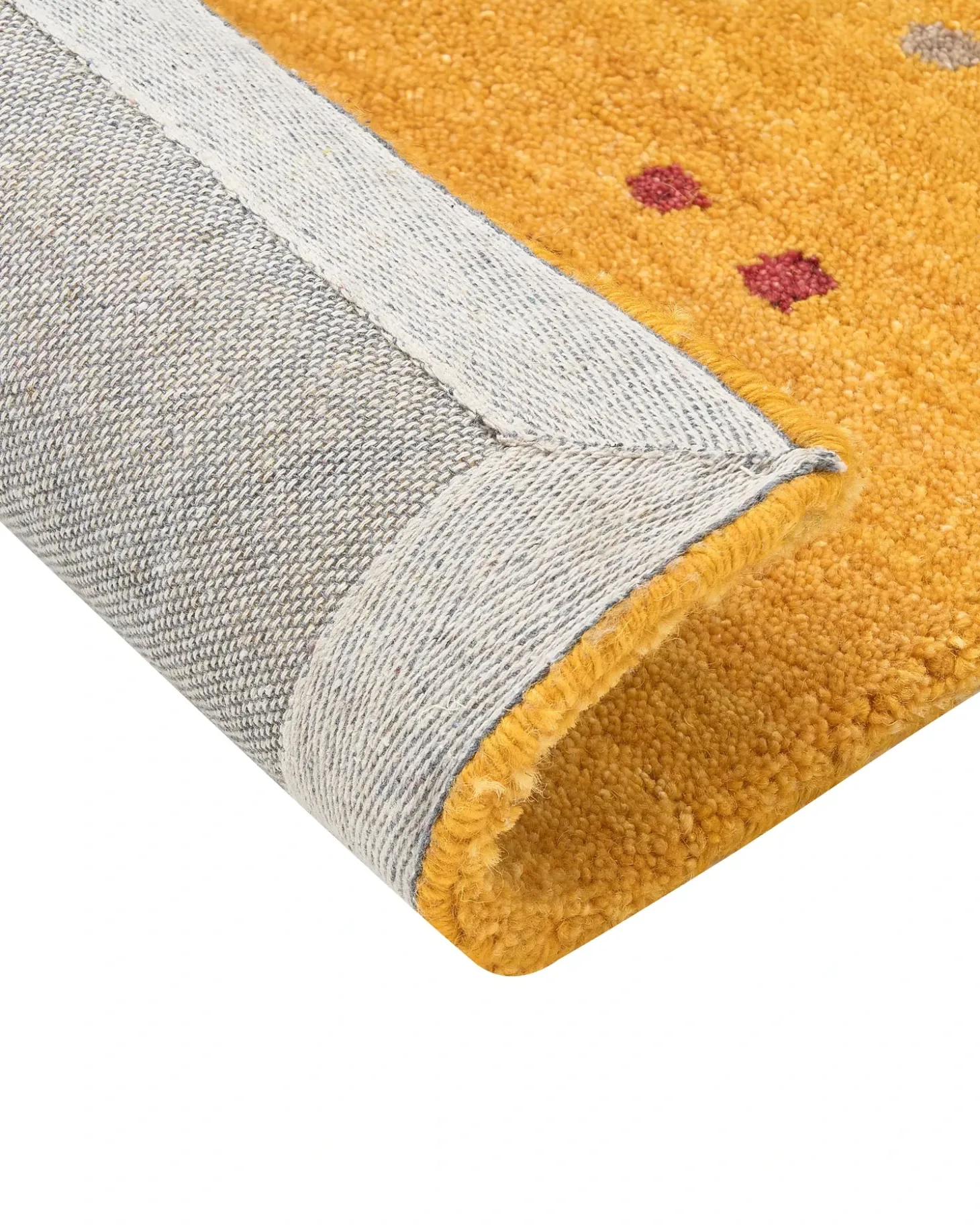 Gulvtæppe AKALAN Gul 160 x 230 cm Uld Gabbeh
