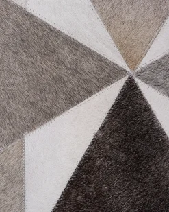 Gulvtæppe ALAKA Grå 160 x 230 cm Ægte læder