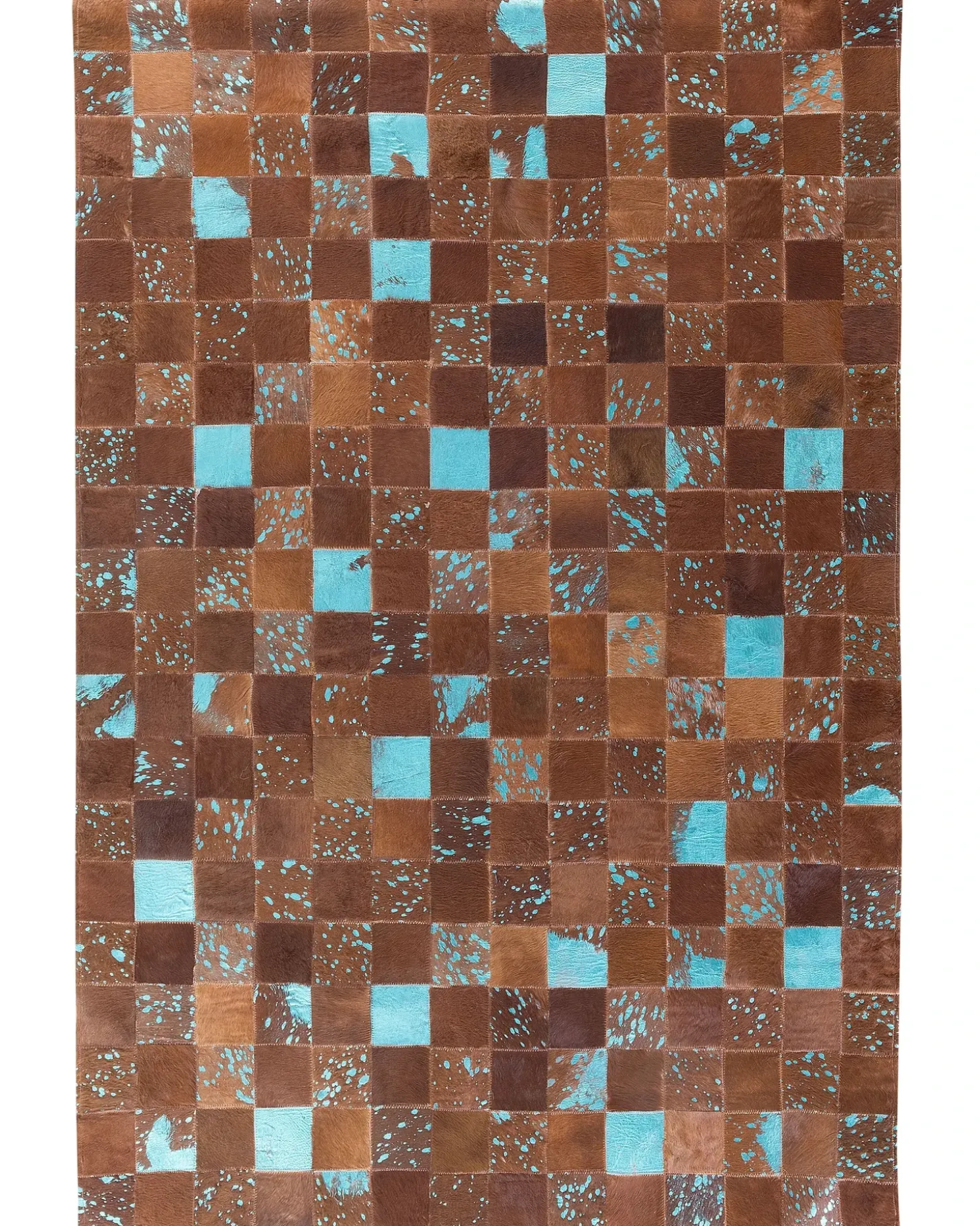 Gulvtæppe ALIAGA Brun 160 x 230 cm Ægte læder