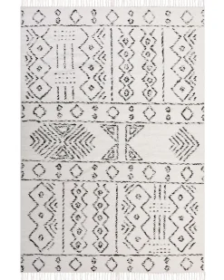 Gulvtæppe ALKENT Hvid 160 x 230 cm Uld
