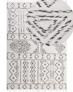 Gulvtæppe ALKENT Hvid 160 x 230 cm Uld