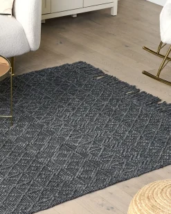 Gulvtæppe ALUCRA Sort 200 x 300 cm Uld