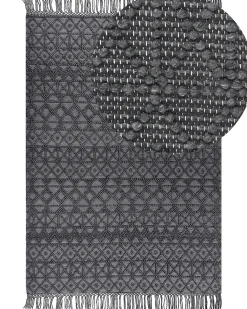 Gulvtæppe ALUCRA Sort 200 x 300 cm Uld