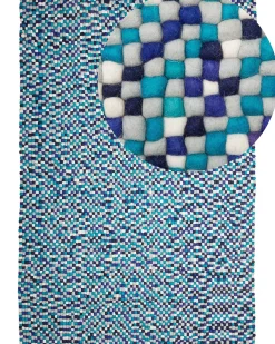 Gulvtæppe AMDO Navy Blå 160 x 230 cm Uld