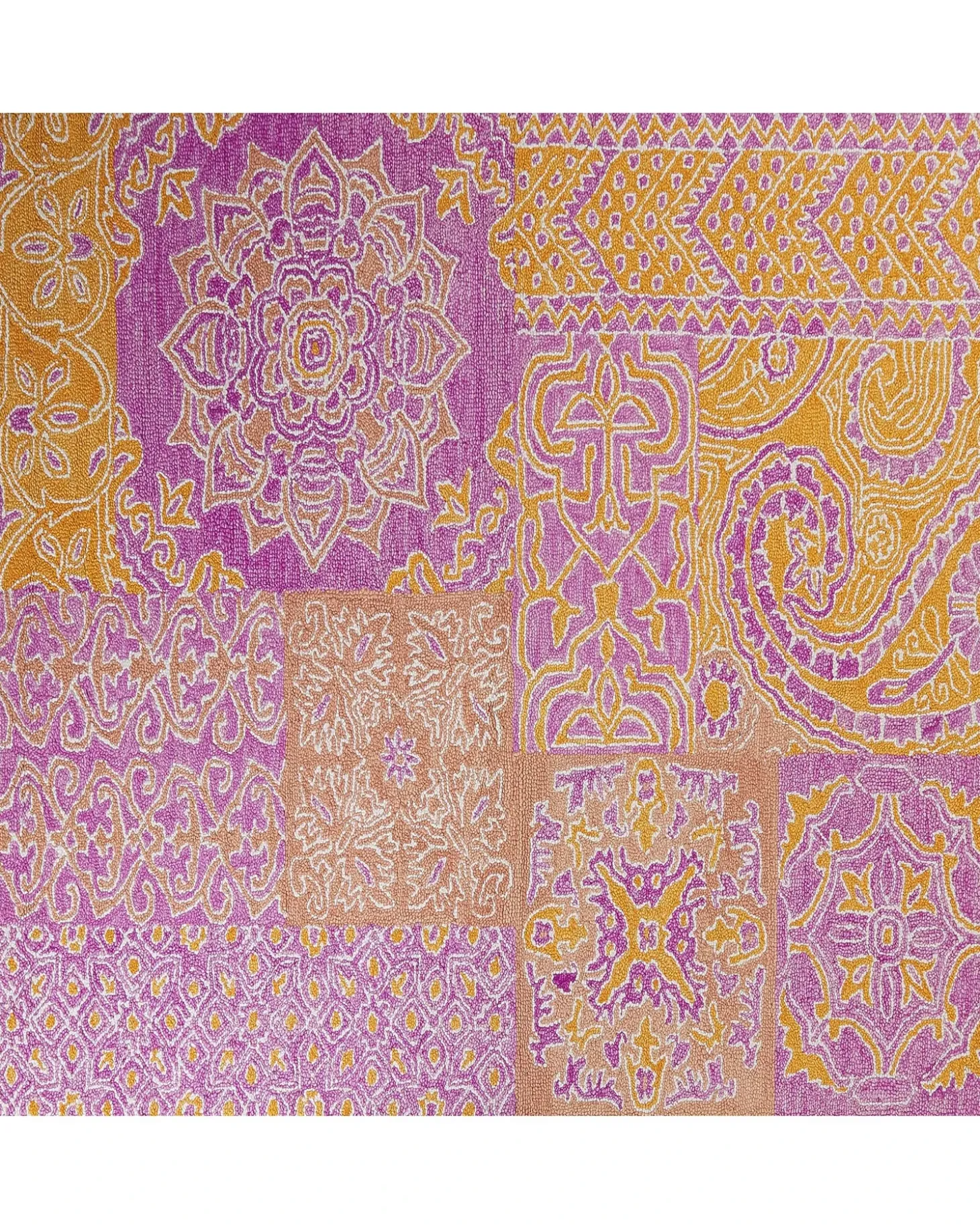 Gulvtæppe AVANOS Lyserød 200 x 200 cm Uld