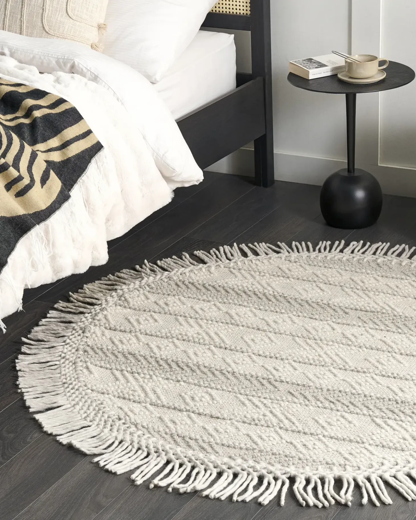 Gulvtæppe BALTALAR Beige ø 140 cm Uld