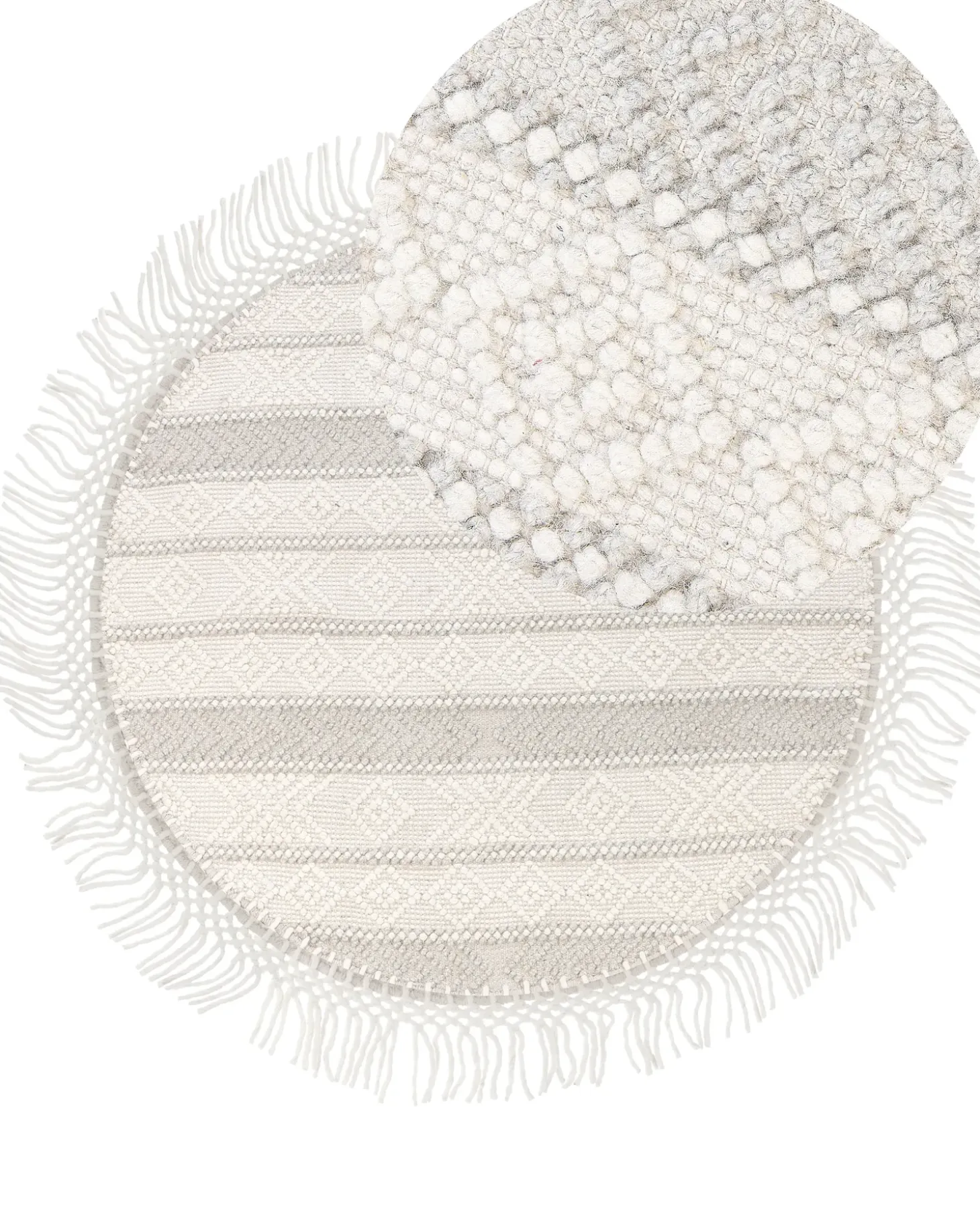 Gulvtæppe BALTALAR Beige ø 140 cm Uld
