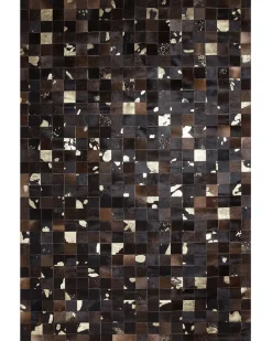 Gulvtæppe BANDIRMA Brun 140 x 200 cm Ægte læder