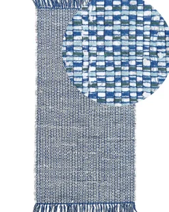 Gulvtæppe BESNI Blå 80 x 150 cm Bomuld