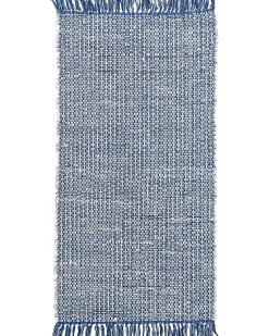 Gulvtæppe BESNI Blå 80 x 150 cm Bomuld