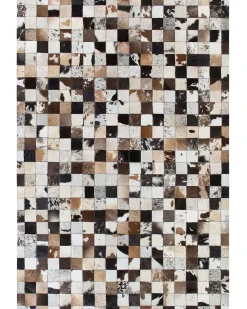 Gulvtæppe CERLI Hvid 160 x 230 cm Ægte læder