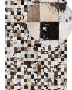 Gulvtæppe CERLI Hvid 160 x 230 cm Ægte læder