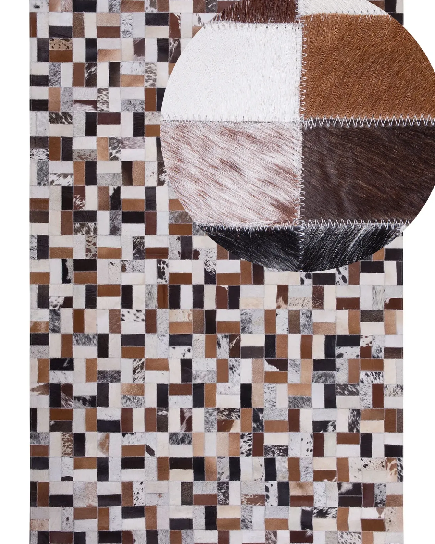 Gulvtæppe CESME Multifarvet 160 x 230 cm Ægte læder