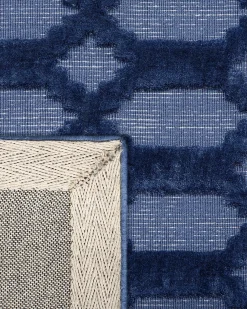 Gulvtæppe CIZRE Navy Blå 140 x 200 cm Viskose