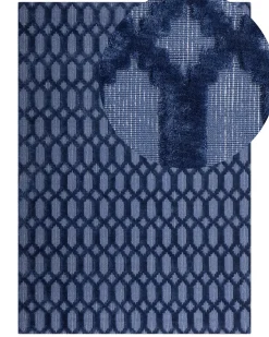 Gulvtæppe CIZRE Navy Blå 140 x 200 cm Viskose