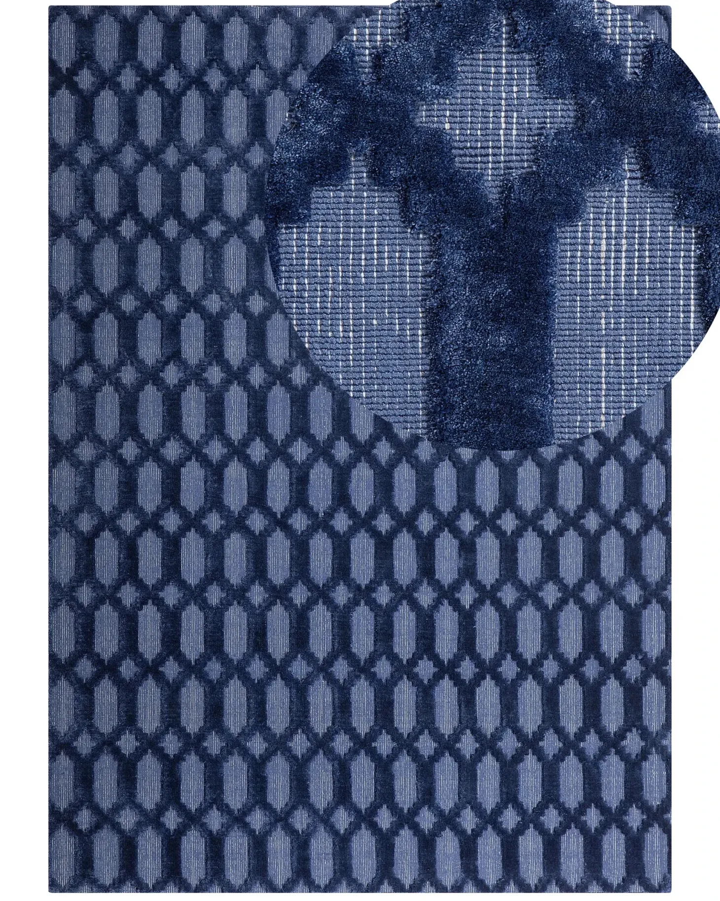 Gulvtæppe CIZRE Navy Blå 140 x 200 cm Viskose