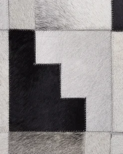 Gulvtæppe EFIRLI Grå 160 x 230 cm Ægte læder