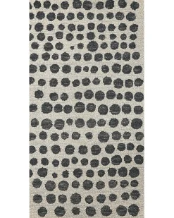 Gulvtæppe HAVRAN Sort/hvid 80 x 150 cm Uld