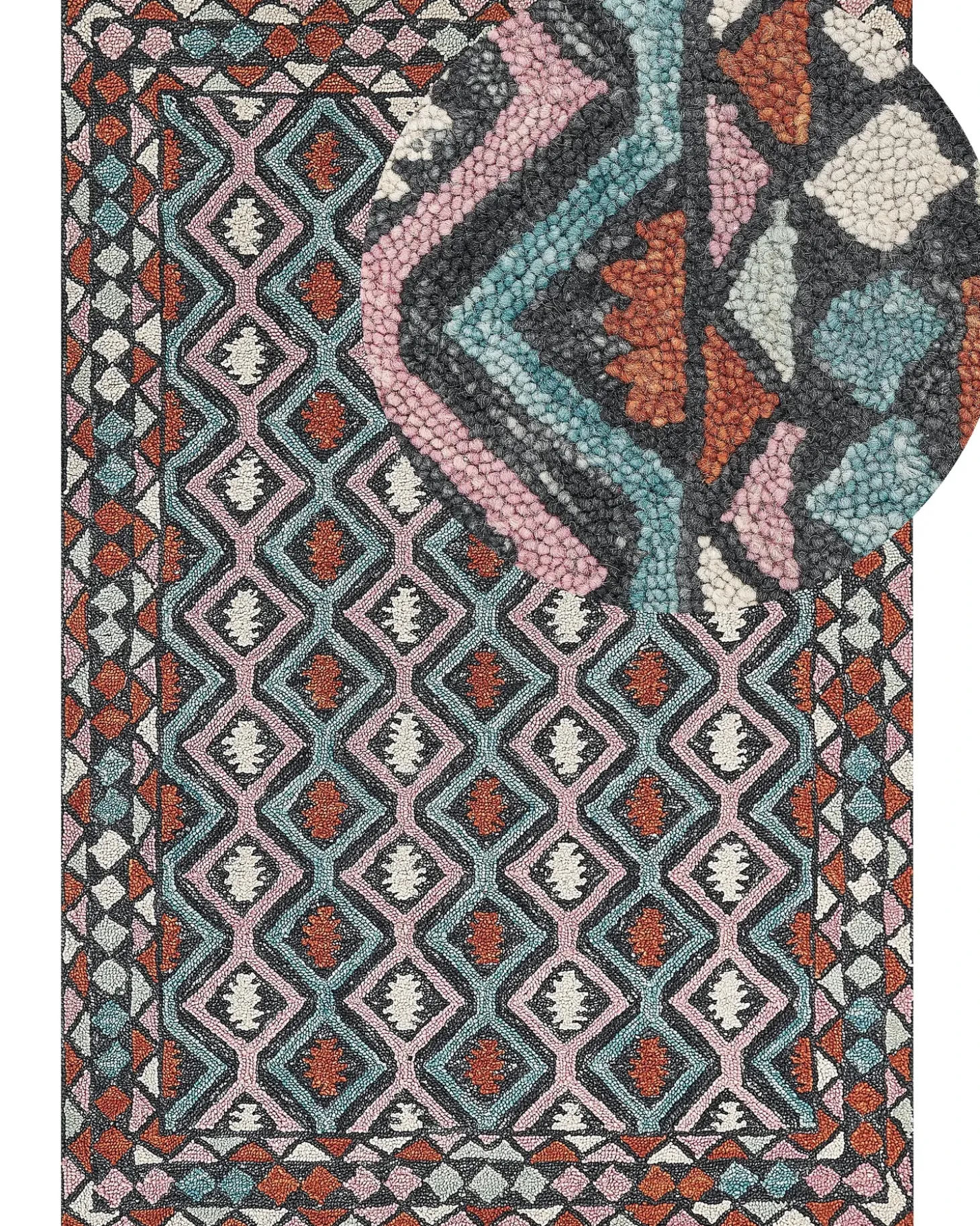 Gulvtæppe HAYMANA Multifarvet 160 x 230 cm Uld