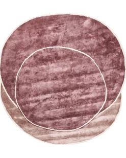 Gulvtæppe KANRACH Lyserød 200 x 200 cm Viskose