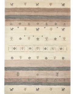 Gulvtæppe KARLI Beige 160 x 230 cm Uld Gabbeh