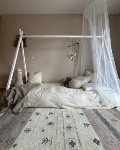 Gulvtæppe KARLI Beige 160 x 230 cm Uld Gabbeh