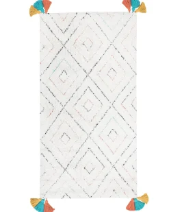 Gulvtæppe KARTAL Hvid 80 x 150 cm Bomuld
