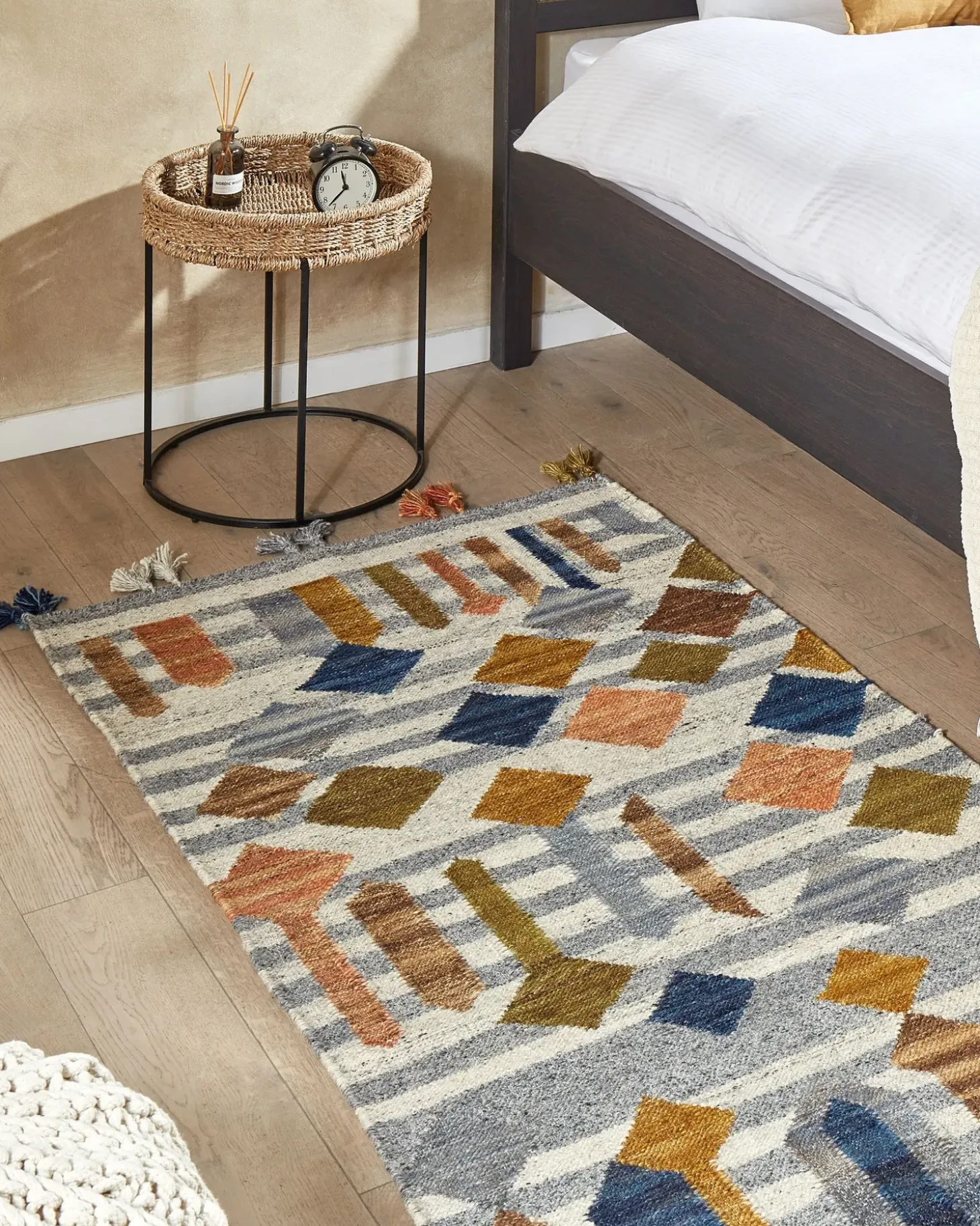 Gulvtæppe KASAKH Multifarvet 80 x 150 cm Uld Kelim