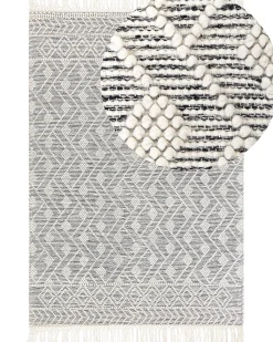 Gulvtæppe KAVAK Sort 160 x 230 cm Uld