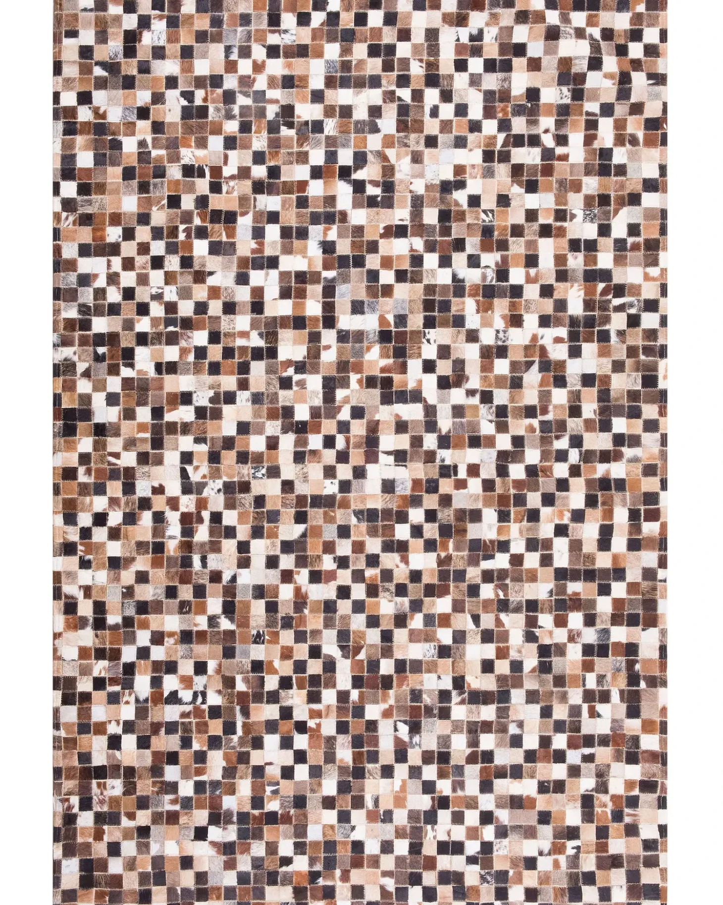 Gulvtæppe KONYA Brun 160 x 230 cm Ægte læder