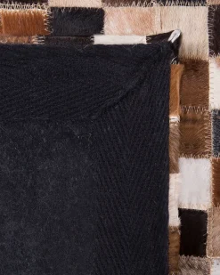 Gulvtæppe KONYA Brun 160 x 230 cm Ægte læder