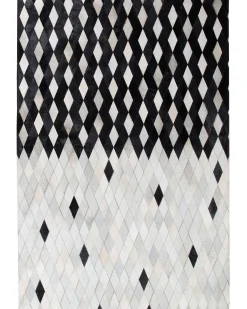 Gulvtæppe MALDAN Sort 160 x 230 cm Ægte læder