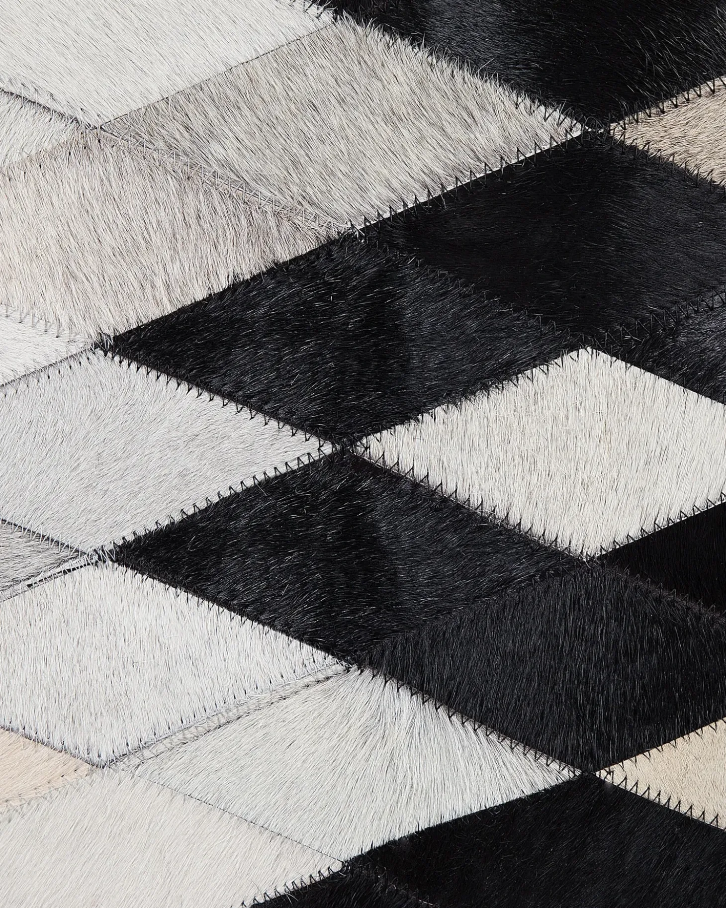 Gulvtæppe MALDAN Sort 160 x 230 cm Ægte læder