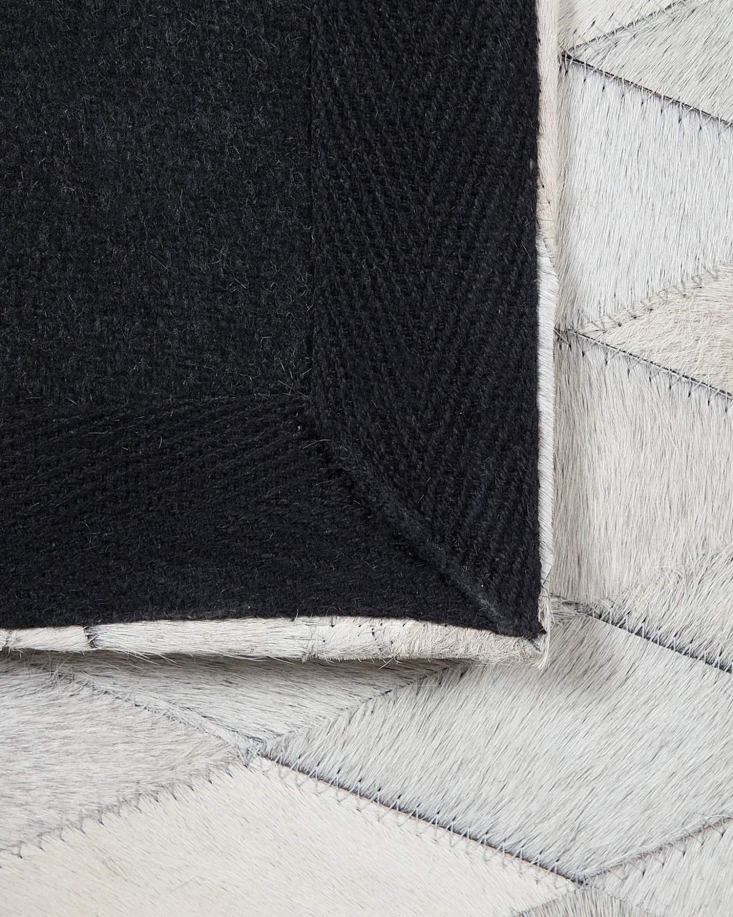 Gulvtæppe MALDAN Sort 160 x 230 cm Ægte læder