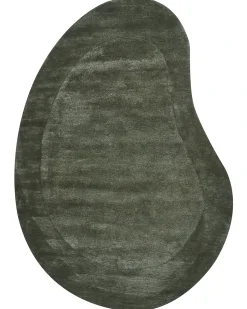 Gulvtæppe MASSO Mørkegrøn 160 x 230 cm Viskose