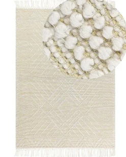 Gulvtæppe MAVIKENT Beige 160 x 230 cm Uld