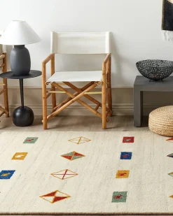 Gulvtæppe MISINLI Beige 160 x 230 cm Uld Gabbeh
