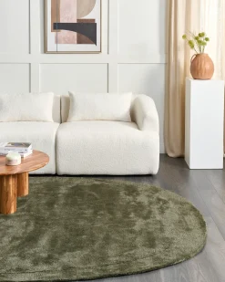 Gulvtæppe MITHA Olivengrøn 200 x 300 cm Viskose
