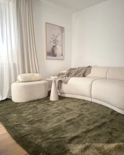 Gulvtæppe MITHA Olivengrøn 200 x 300 cm Viskose