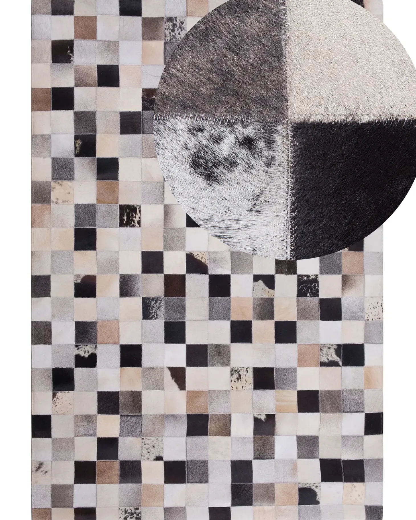 Gulvtæppe RIZE Multifarvet 160 x 230 cm Ægte læder