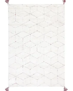 Gulvtæppe SAKARYA Hvid 140 x 200 cm Bomuld